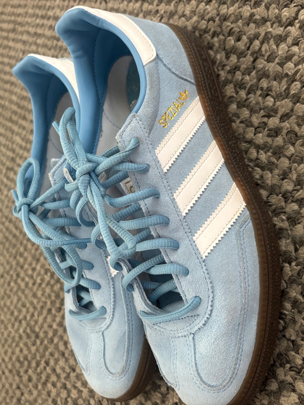 Adidas Woman’s Light Blue Samba Suede Sneakers
